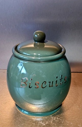 Green biscuits jar - green,