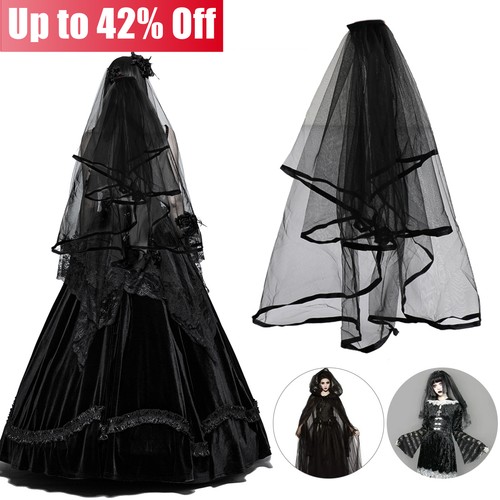 Black wedding gothic halloween - black,