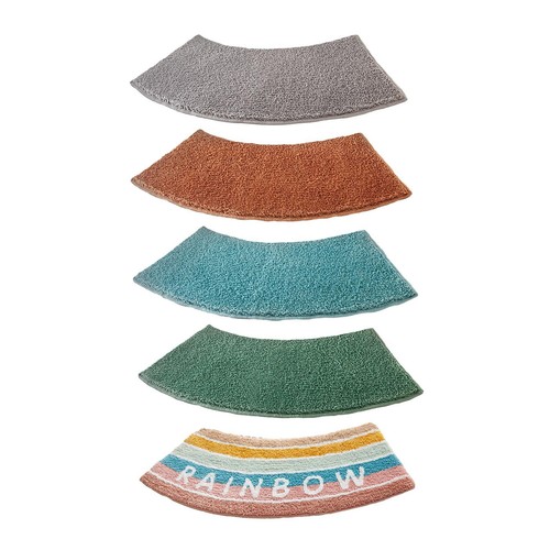 Curved bath mat - bath, shower