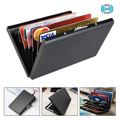 Metal rfid blocking wallet - metal,