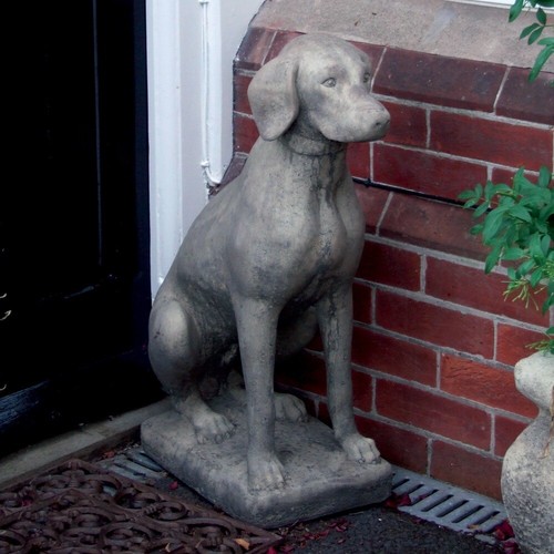 Pointer dog stone garden - pointer,