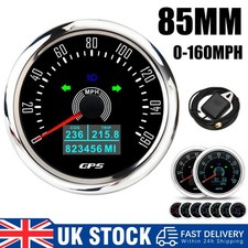 85mm Boat GPS Speedometer 0-160MPH Odometer Gauge Waterproof for Car Truck UK