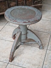 antique swivel spindle stool old art nouveau piano stool shabby chic 45-60cm high
