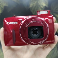 Canon PowerShot SX600 HS Red Digital Camera 16MP 18x Zoom W/Charger - Tested