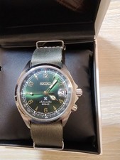 Seiko Prospex Alpinist Watch Green Dial Brown Leather Strap Plus Nato SPB121J1