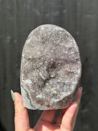 Amethyst large druzy cutbase - large,