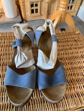 Quirky Arty El Naturalista N792 Bio Tacon Rope Heel Peep Toe Sandals Blue 39 6