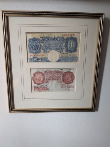 Framed vintage bank england - framed,
