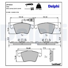 LP1914 BRAKE PAD SET, DISC