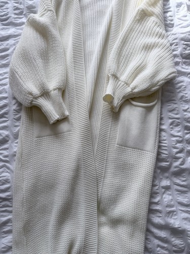 Women ivory knit - ivory, cardigan