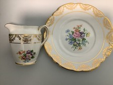 Clare China Milk Jug & Cake Plate (1960s) - very good condition.