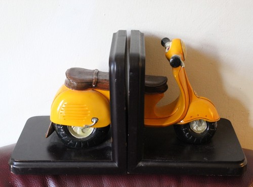 Vespa scooter themed bookends - vespa,