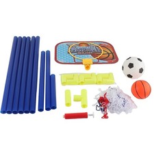 Indoor Outdoor Mini Basketball Soccer System Backboard Football Guard Balls Kit
