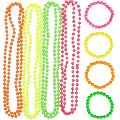 Neon bead necklace - neon,