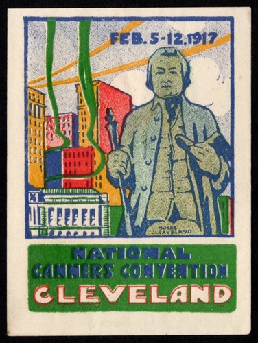1917 poster stamp cleveland - poster,