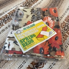 Retro Vintage Sun Lounger Campbed Cover 1970 Caravan Camping Orange Flower Power