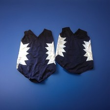 Adult Dance Costumes X 2 Blue Silver Turquoise Baton Twirling Duet Approx 12-14