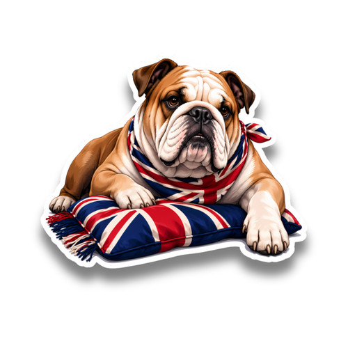 British bulldog cushion union - british,