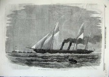 Original Old Antique Print Her