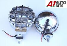 12v Car Van 4x4 6.61" inch Chrome Covers Round Halogen Driving Spot Lamps Lights