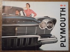 PLYMOUTH orig 1957 EXPORT Mkt Sales Brochure - Belvedere Savoy Plaza Suburban