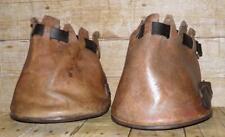 Antique English Leather Lawn Protecting Horse Drawn Lawnmower Hoof Shoe Boots