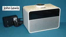 John Lewis SW1E 5NN  - DAB & FM Radio with Clock and Alarm - White