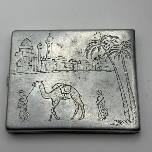 Vintage cigarette case middle - vintage,