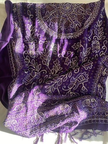 Purple bandhani print indian - purple,