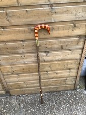 Unique Handmade Individual One Of A Kind Resin And Yew Handled Walking Stick