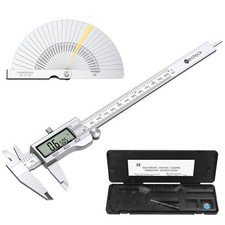 Neoteck 8 Inch/200 mm Digital Caliper Vernier Micrometer 32 Feeler Gauge Measure