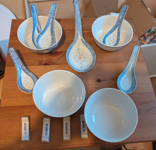 Blue porcelain chinese rice - blue,