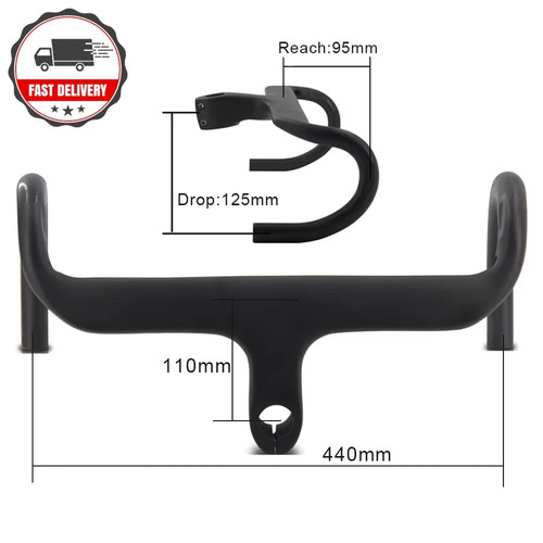 Carbon bicycle handlebar - carbon,