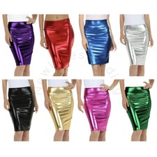 Women's Ladies Metallic Shiny