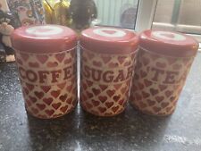 Emma Bridgewater Hearts Tea, Sugar & Coffee Tins