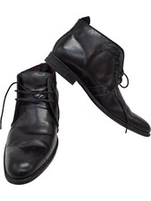 Hush Puppies Piccadilly Chukka Boots Leather Black UK 10 T2870 SP32