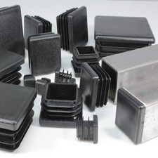 Square End Caps Plastic Tube inserts Bungs Blanking Plugs, Box Section feet leg