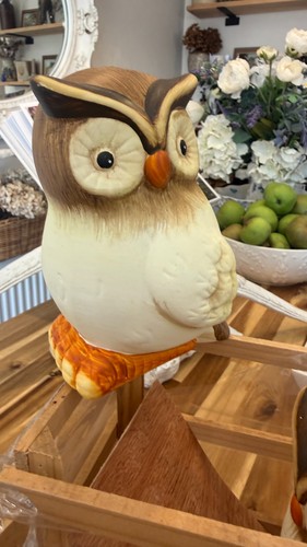 Pair large ceramic - ceramic, owl