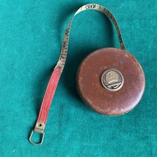 Chesterman Treble Vintage Leather Tape Measure 66ft Sheffield, England