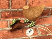 Dcuk  Ducky Duck - Green   & White spot welly boots - Name Anne / seconds