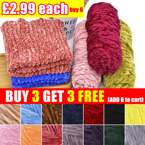 Chunky chenille yarn 100g - chunky,