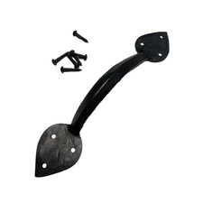 Beeswax 8" Forged Gothic D Handle - Door / Cupboard / Drawer Pull