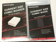 100 x CURRENT SIZE COMIC BOOK ( BAGS AND BACKING BOARDS ) SAFEGRADES STORAGE