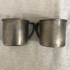 Pair Of Vintage Pewter Baby