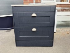 2 Draw 800mm Vanity Unit With Polymarble Basin An Tap