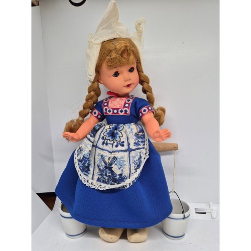 Vintage dutch girl - doll, blue