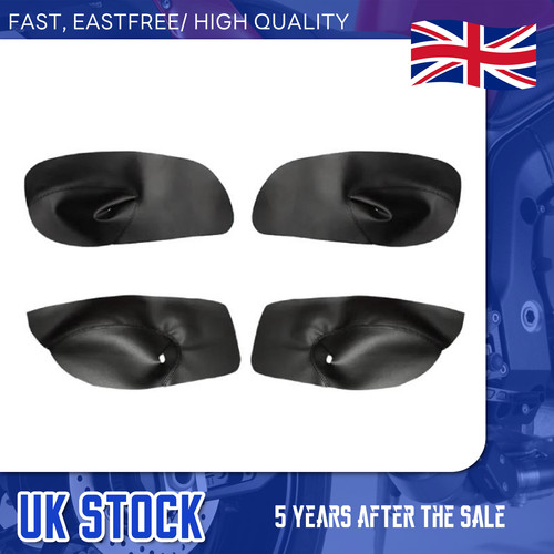 Black leather door panel - black,