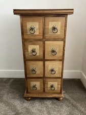 Solid Wood Tall Drawer Unit