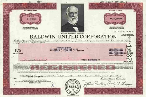 Baldwin united corp - baldwin, corp.