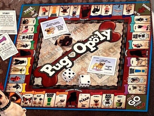 Pug opoly dog - dog, board